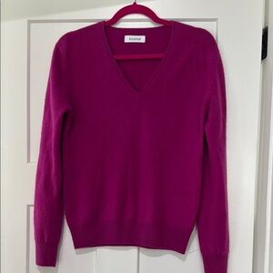 NAADAM Pink V-Neck Sweater S